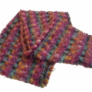 Infinity Circle Scarf Knit Colorful Collection Eighteen Pink Teal Purple